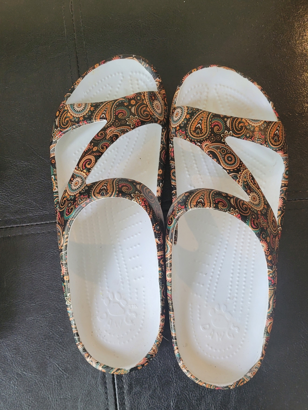 DAWGS Paisley Print Slip-On Sandals